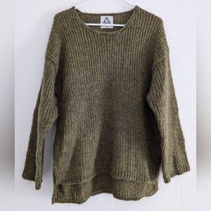 UNIF Moss Green Knit Wool Blend Sweater